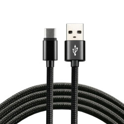 USB kábel 1m USB-A/USB C 3A fekete 3A Everactive CBB-1CB