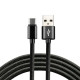 USB kábel 1m USB-A/USB C 3A fekete 3A Everactive CBB-1CB