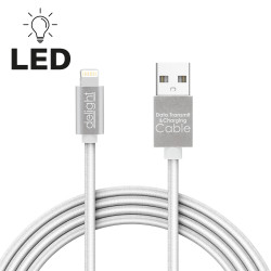 USB kábel 1m USB-A/Lightning 2A ledes Delight  554421-WH