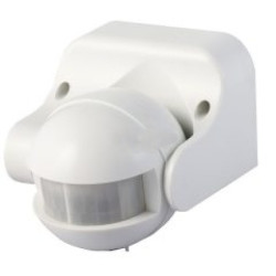 Mozgásérzékelő infravörös IP44 180° fehér deLux