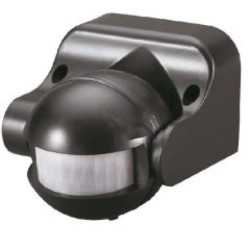 Mozgásérzékelő infravörös IP44 180° fekete deLux