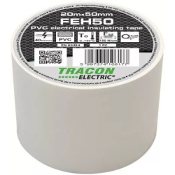 Szigetelő szalag 20mx50mm fehér Tracon