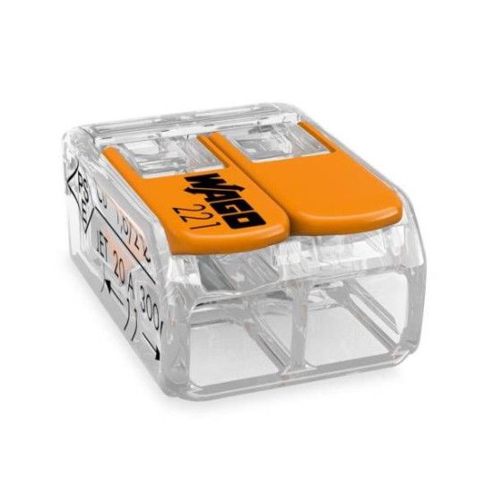 WAGO 221-412 "2" vezetékösszekötő oldható  