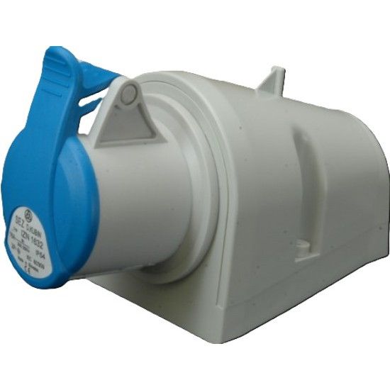 Ipari rögzíthető dugalj DAFR 2P+F 16A IP44 SEZ IZN