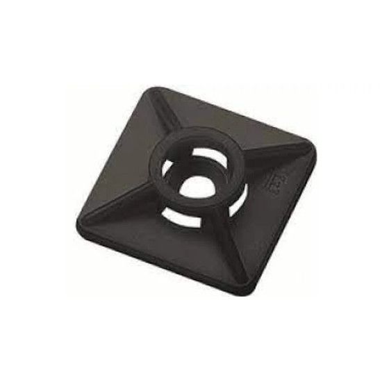 Vezeték kötegelő talp 19x19 mm 4 oldalt fűzhető, csavarozható, öntapadós fekete Weidmüller 1697950000