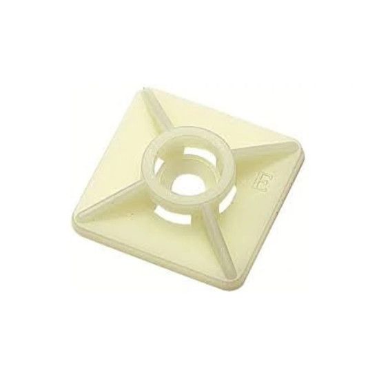 Vezeték kötegelő talp 19x19 mm 4 oldalt fűzhető, csavarozható, öntapadós natúr Weidmüller 1289200000