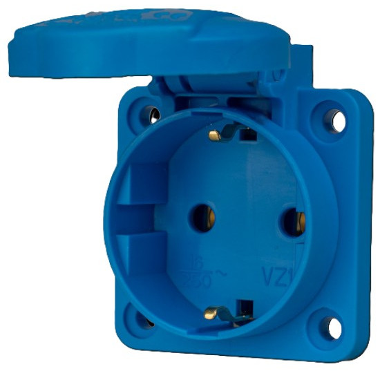 Háztartási dugalj beépíth. DAFB 2P+F 16A IP54 SEZ 