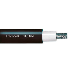 Szolár kábel 1x 6mm2 fekete H1Z2Z2-K