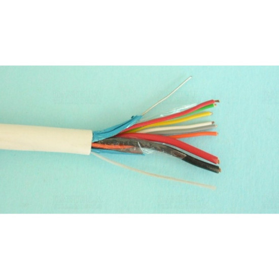 Riasztókábel 2x0,5+ 6x0,22mm2 árnyékolt