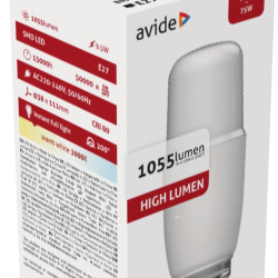Led fényf. E27 T37  9,5W 3000K Avide