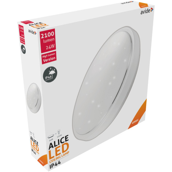 Alice mennyezeti led lámpa 24W 4000K IP44 Avide