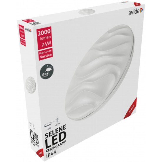 Selene mennyezeti led lámpa 24W 3000K IP44 Avide