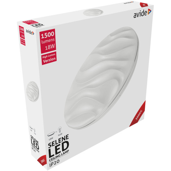 Selene mennyezeti led lámpa 18W 3000K IP44 Avide