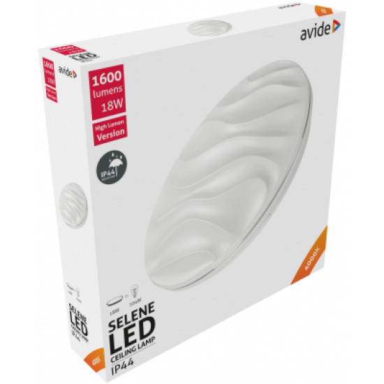 Selene mennyezeti led lámpa 18W 4000K IP44 Avide