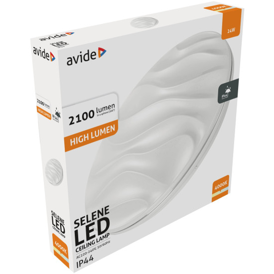 Selene mennyezeti led lámpa 24W 4000K IP44 Avide
