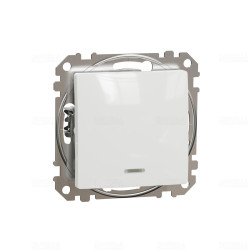 Egypólusú kapcsoló jelzőf. Sedna Design 101 fehér SDD111101L 