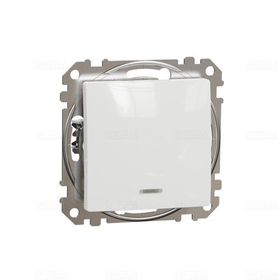 Egypólusú kapcsoló jelzőf. Sedna Design 101 fehér SDD111101L 