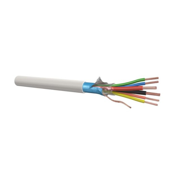 Riasztókábel 2x0,5+ 6x0,22mm2 árnyékolt